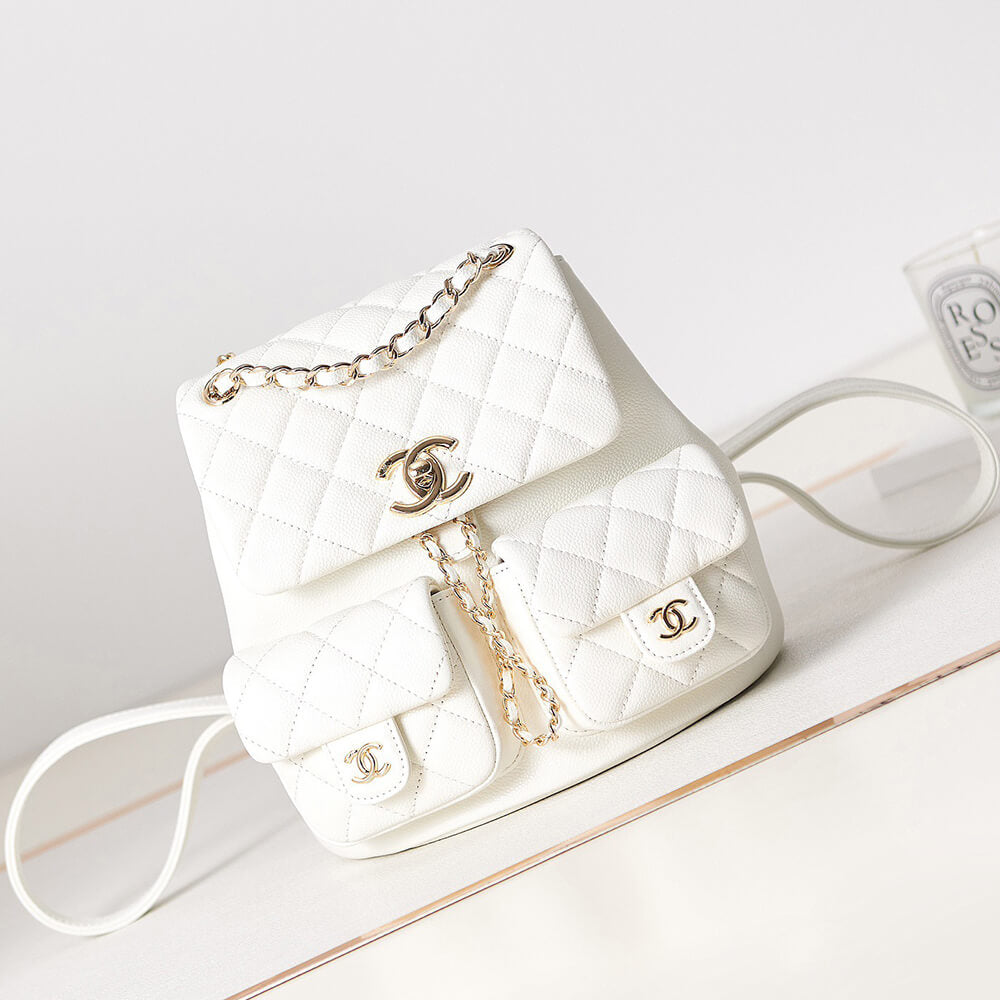 Chanel White Backpack