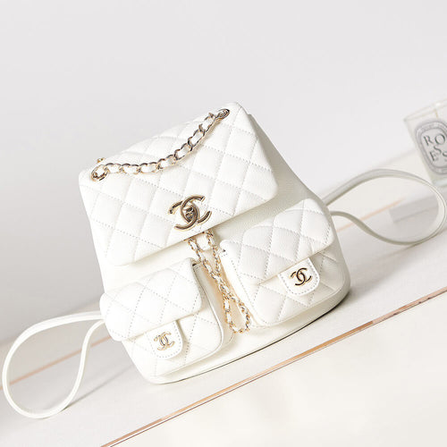 Chanel White Backpack