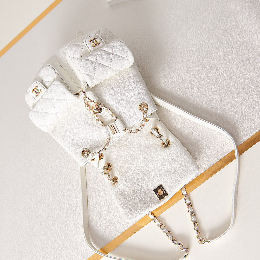 Chanel White Backpack